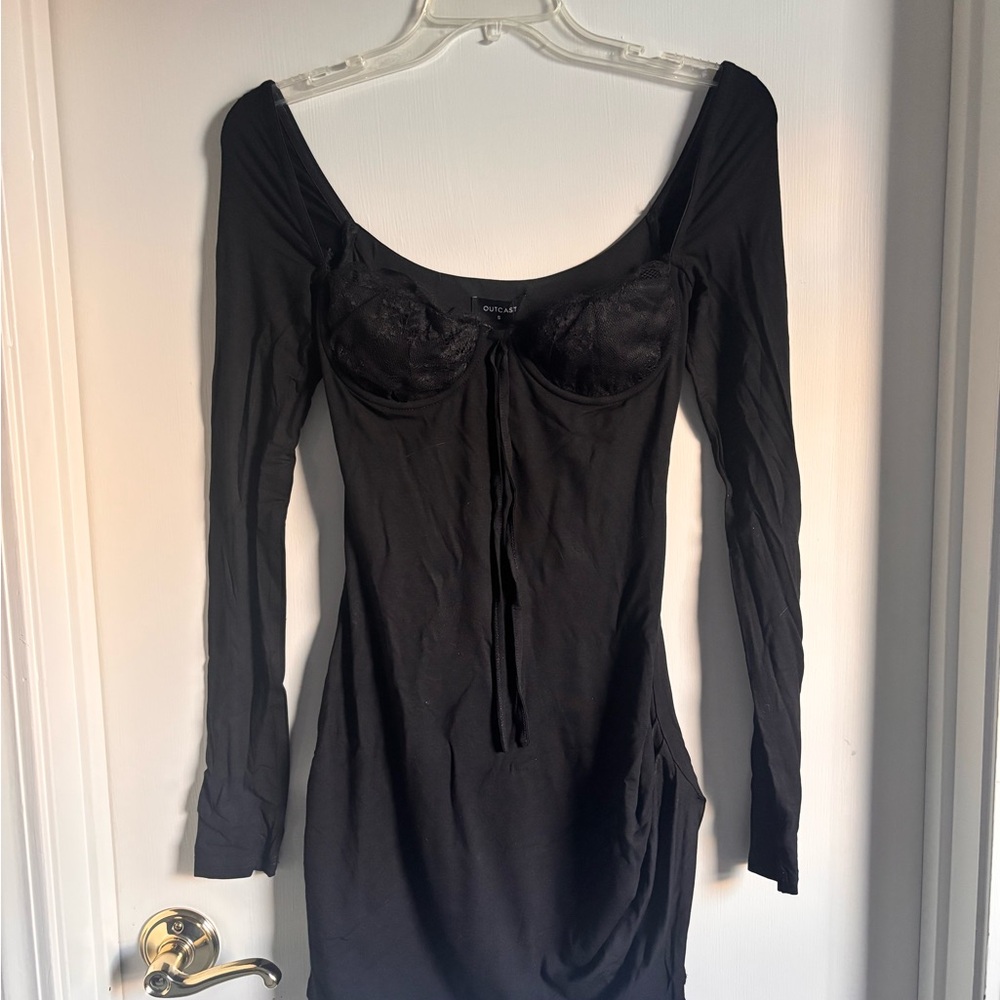 Elegant Black Long Sleeve Dress